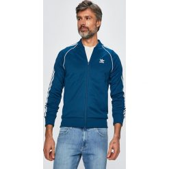 Adidas Originals - Bluza. Niebieskie bluzy męskie adidas Originals, m, z aplikacjami, z bawełny, bez ramiączek, bez kaptura. W wyprzedaży za 279.90 zł.