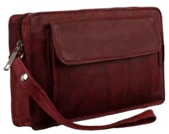 Saszetka do ręki skórzana c. brązowa 1264-BS BROWN. Brązowe saszetki i nerki męskie Inny, z materiału, do ręki. Za 47.99 zł.