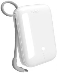 Powerbank Puro Power Link 10 Plus 10000 mAh z wbudowanym kablem USB-C – biały. Białe powerbanki PURO. Za 105.12 zł.