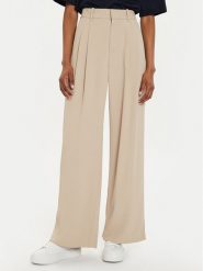 Gap Spodnie materiałowe 855968-04 Khaki Straight Fit. Brązowe spodnie materiałowe damskie GAP, bez wzorów, z materiału. Za 199.99 zł.