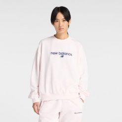 Bluza damska New Balance WT61S0S9AAA – różowa. Czerwone bluzy damskie New Balance, s, bez wzorów, z bawełny, bez ramiączek, bez kaptura. Za 259.99 zł.