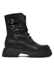 Just Cavalli Trapery 79RA3S97 ZSD64 Czarny. Czarne trapery damskie Just Cavalli, ze skóry, bez zapięcia. Za 1,079.00 zł.