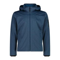 Lekką kurtka z kapturem softshell CMP. Niebieskie kurtki sportowe męskie CMP, na jesień, xl, bez wzorów, z polaru, z kapturem, trekkingowe. Za 312.50 zł.