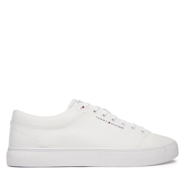Tenisówki Tommy Hilfiger. Białe trampki męskie Tommy Hilfiger, bez wzorów, bez zapięcia. Za 190.99 zł.