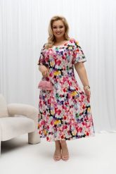 Lniana sukienka Lori z kolorowym akwarelowym motywem na wesele PLUS SIZE XXL OVERSIZE WIOSNA. Brązowe sukienki damskie Moda Size Plus Iwanek, do pracy, na lato, plus size, bez wzorów, z bawełny, biznesowe, bez kołnierzyka, plus size, bez ramiączek, midi, dopasowane. Za 349.90 zł.