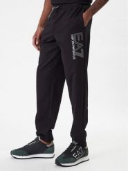 EA7 Emporio Armani Spodnie dresowe 7M001316 AF13512 UC001 Czarny Regular Fit. Czarne spodnie sportowe męskie EA7 Emporio Armani, m, bez wzorów, z bawełny. Za 439.99 zł.