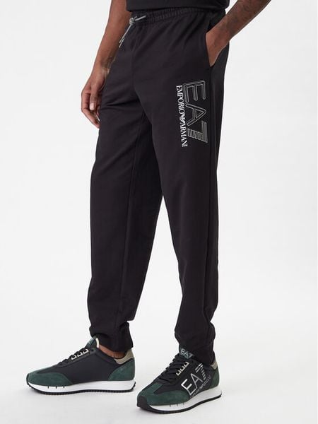 EA7 Emporio Armani Spodnie dresowe 7M001316 AF13512 UC001 Czarny Regular Fit. Czarne spodnie sportowe męskie EA7 Emporio Armani, m, bez wzorów, z bawełny. Za 439.99 zł.