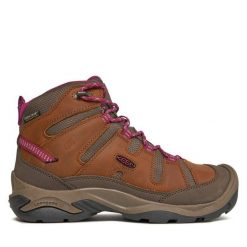 Trekkingi Keen. Brązowe obuwie trekkingowe damskie Keen, bez zapięcia. Za 399.99 zł.