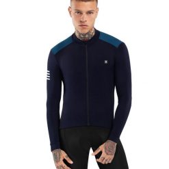 Koszulka rowerowa termoaktywna męska M4 Cubilla. Niebieskie bluzy męskie SIROKO, m, bez wzorów, z tkaniny, sportowe, bez ramiączek, bez kaptura. Za 466.00 zł.