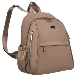 Plecak dla kobiet Peterson PTN CPY-04 beżowy. Brązowe plecaki damskie Peterson, bez wzorów, eleganckie. Za 87.99 zł.