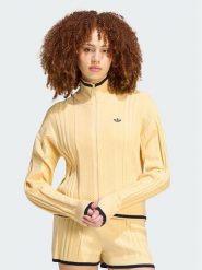 Adidas Kardigan Cable Knit Firebird Track Top KR7047 Żółty Regular Fit. Żółte kardigany damskie Adidas, m, bez wzorów, z wiskozy, bez kołnierzyka. Za 568.99 zł.