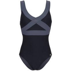 Damski strój kąpielowy Fashy. Czarne stroje kąpielowe damskie AQUAFEEL, m, bez wzorów, z elastanu. Za 199.99 zł.