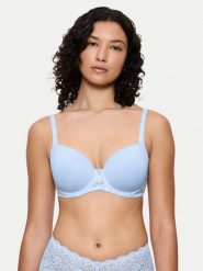 Triumph Biustonosz z fiszbiną Amourette 10214770 Błękitny. Niebieskie biustonosze Triumph, bez wzorów, z syntetyku. Za 147.00 zł.