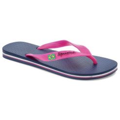 Niebieskie Japonki Ipanema Stylowe Klapki Damskie. Niebieskie klapki damskie Ipanema, na lato, bez wzorów, z materiału, eleganckie, bez obcasa, bez zapięcia. Za 79.99 zł.