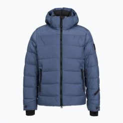 Kurtka ocieplana męska BOGNER FIRE+ICE Leather. Niebieskie kurtki męskie m, bez wzorów, z elastanu, bez kaptura. Za 1,579.00 zł.