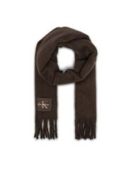 Calvin Klein Szalik LV04F8105G Brązowy ciemny. Brązowe rękawiczki damskie Calvin Klein, bez wzorów, z poliesteru. Za 329.99 zł.