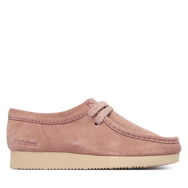 Półbuty Clarks. Czerwone półbuty damskie Clarks, bez wzorów, bez obcasa, na płaskiej podeszwie, bez zapięcia. Za 429.99 zł.