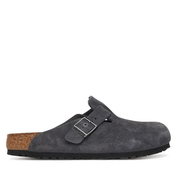Klapki Birkenstock. Szare klapki męskie Birkenstock, bez wzorów, bez zapięcia. Za 639.99 zł.