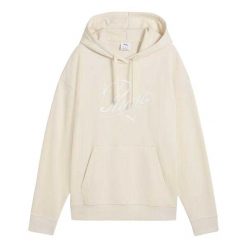 Damska Bluza Z Kapturem ESS Script Comfort. Brązowe bluzy damskie Puma, bez wzorów, bez ramiączek, z kapturem. Za 272.99 zł.