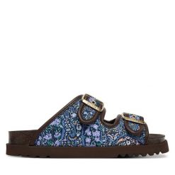 Klapki Scholl. Niebieskie klapki damskie Scholl, bez wzorów, bez obcasa, bez zapięcia. Za 505.99 zł.