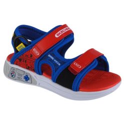 Sandały Skechers Model Game Kicks: Power Splash Kolor Niebieski. Czerwone sandały damskie Skechers, bez wzorów, z syntetyku, bez obcasa, bez zapięcia. Za 159.99 zł.