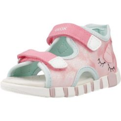 Sandały GEOX B SANDAL IUPIDOO GIR Rose. Czerwone sandały męskie Geox, bez wzorów, z tkaniny, sportowe, bez zapięcia. Za 190.99 zł.