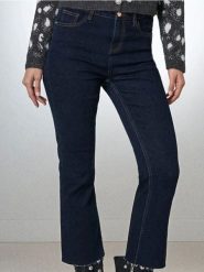 Jeansy kick flare - niebieski. Niebieskie jeansy damskie Sinsay, bez wzorów, z jeansu. Za 69.99 zł.