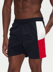 Tommy Hilfiger Szorty kąpielowe UM0UM03483 Granatowy Slim Fit. Niebieskie kąpielówki męskie Tommy Hilfiger, bez wzorów, z syntetyku. Za 169.99 zł.
