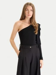 TWINSET Sweter 252AT3011 Czarny Slim Fit. Czarne swetry nierozpinane damskie Twinset, m, bez wzorów, z wiskozy, bez kołnierzyka, bez ramiączek. Za 649.99 zł.