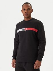 Tommy Jeans Bluza Sign Stripe DM0DM23019 Czarny Regular Fit. Czarne bluzy męskie Tommy Jeans, m, bez wzorów, z bawełny, bez ramiączek, bez kaptura. Za 329.99 zł.