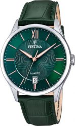 Zegarek Festina Zegarek męski Festina F20426-7 zielony. Zielone zegarki męskie Festina, bez wzorów. Za 324.99 zł.