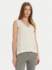 Marella Top Ginnico 2515161051 Écru Regular Fit. Topy damskie Marella, bez wzorów, z jedwabiu, bez kołnierzyka, bez ramiączek. Za 299.99 zł.