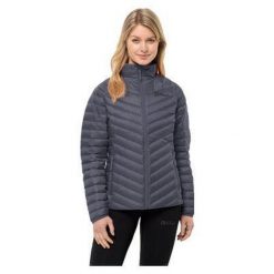 Kurtka turystyczna damska Jack Wolfskin Frozen Palace. Szare kurtki sportowe damskie Jack Wolfskin, na zimę, s, bez wzorów, z poliamidu, bez ramiączek, bez kaptura, trekkingowe. Za 601.44 zł.
