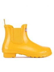 Hunter Kalosze WFS2078RGL Żółty. Żółte kalosze damskie Hunter, bez wzorów, z kauczuku, bez zapięcia. Za 399.99 zł.