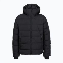 Kurtka ocieplana męska BOGNER FIRE+ICE Leather. Czarne kurtki męskie l, bez wzorów, z elastanu, klasyczne, bez kaptura. Za 1,579.00 zł.