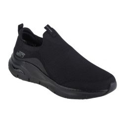 Buty sportowe Sneakersy męskie, Skechers Arch Fit-Ascension. Czarne buty sportowe męskie Skechers, bez wzorów, z gumy, bez zapięcia, trekkingowe. Za 349.99 zł.