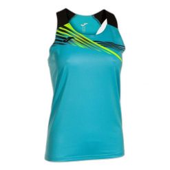 Tank top Joma Elite X. Czarne topy damskie Joma, bez wzorów, bez kołnierzyka, bez ramiączek. W wyprzedaży za 121.95 zł.