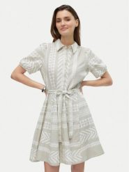 Vero Moda Sukienka koszulowa Dicthe 10303728 Beżowy Regular Fit. Brązowe sukienki damskie Vero Moda, l, bez wzorów, z bawełny, bez kołnierzyka, bez ramiączek, koszulowe. Za 129.99 zł.