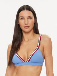 Tommy Hilfiger Góra od bikini UW0UW05290 Niebieski. Niebieskie bikini Tommy Hilfiger, bez wzorów, z syntetyku. Za 169.99 zł.