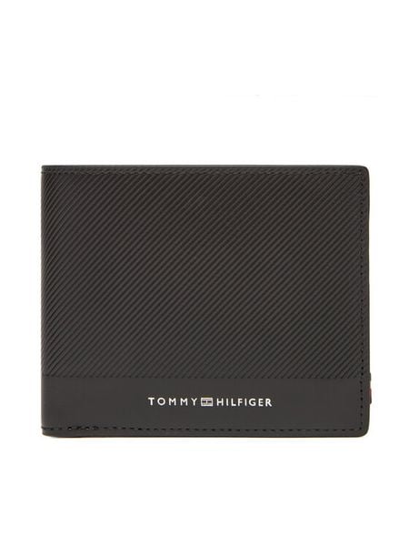 Tommy Hilfiger Portfel Th Foundation Mini Cc Wallet AM0AM13507 Czarny. Czarne portfele męskie Tommy Hilfiger, bez wzorów, ze skóry. Za 229.99 zł.