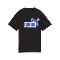 Młodzieżowa koszulka o luźnym kroju Essentials Logo Lab z grafiką PUMA. Czarna bluzki damskie Puma, m, bez wzorów, eleganckie, bez kołnierzyka, bez ramiączek. Za 89.00 zł.