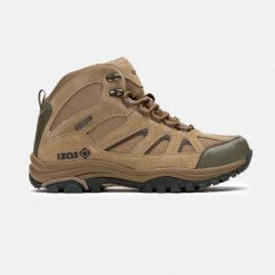 Buty trekkingowe TIMPA Mount-Tex – wygoda, trwałość i doskonała amortyzacja. Brązowe trekkingi męskie IZAS, z gumy, bez zapięcia. Za 356.48 zł.