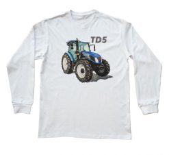 New Holland — bluzka z długim rękawem. Białe bluzki damskie nikiniki, s, bez wzorów, z bawełny, bez kołnierzyka, bez ramiączek. W wyprzedaży za 75.65 zł.
