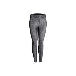 Legginsy fitness kardio damskie 120 szary melanż. Białe legginsy damskie DOMYOS, bez wzorów, z elastanu. Za 59.99 zł.