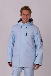 Kurtka Yeh Man Ice Blue. Niebieskie kurtki męskie OOSC, m, bez wzorów, z materiału, z kapturem. Za 1,710.99 zł.