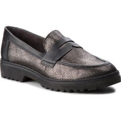 Półbuty TAMARIS - 1-24703-21 Pewter/Black 919. Czarne półbuty damskie Tamaris, bez wzorów, z materiału, bez obcasa, bez zapięcia. W wyprzedaży za 229.00 zł.