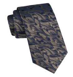 Elegancki i Modny Krawat Jedwabny - Alties - Odcienie Brązu i Złota. Żółte krawaty i muchy Alties, bez wzorów, z jedwabiu, eleganckie. Za 115.00 zł.