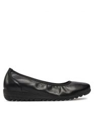 Caprice Baleriny 9-22161-42 Czarny. Czarne balerinki damskie Caprice, bez wzorów, ze skóry, bez obcasa, bez zapięcia. Za 231.99 zł.