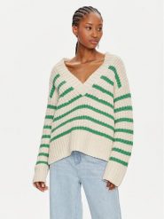 Munthe Sweter Organize 242162024274 Beżowy Loose Fit. Brązowe swetry nierozpinane damskie Munthe, bez wzorów, z bawełny, bez kołnierzyka, bez ramiączek. W wyprzedaży za 539.99 zł.