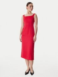 Marella Sukienka koktajlowa Perle 2613221063 Czerwony Slim Fit. Czerwone sukienki damskie Marella, bez wzorów, z syntetyku, wizytowe, bez kołnierzyka, bez ramiączek. Za 1,199.00 zł.